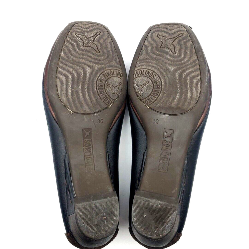 Pikolinos Gandia Square Toe Black Low Heel Slip On Shoes Size 36 5.5 Spain - Picture 10 of 10